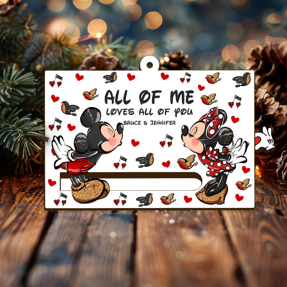 Personalized Sliding Ornament Custom Message Heart Design