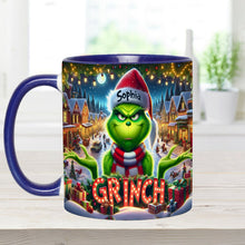 Load image into Gallery viewer, Personalized Christmas Accent Mug Custom Name Grinch Gift
