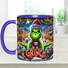 Load image into Gallery viewer, Personalized Christmas Accent Mug Custom Name Grinch Gift
