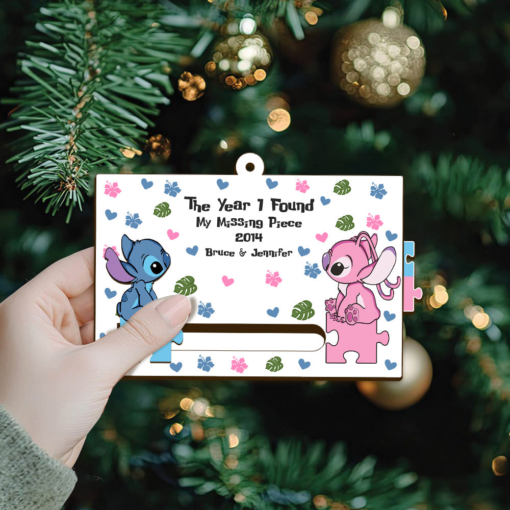 Personalized Sliding Ornament Ohana Gift for Couples
