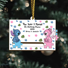 Load image into Gallery viewer, Personalized Sliding Ornament Ohana Gift for Couples
