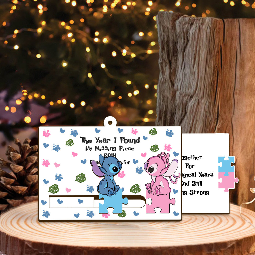 Personalized Sliding Ornament Ohana Gift for Couples