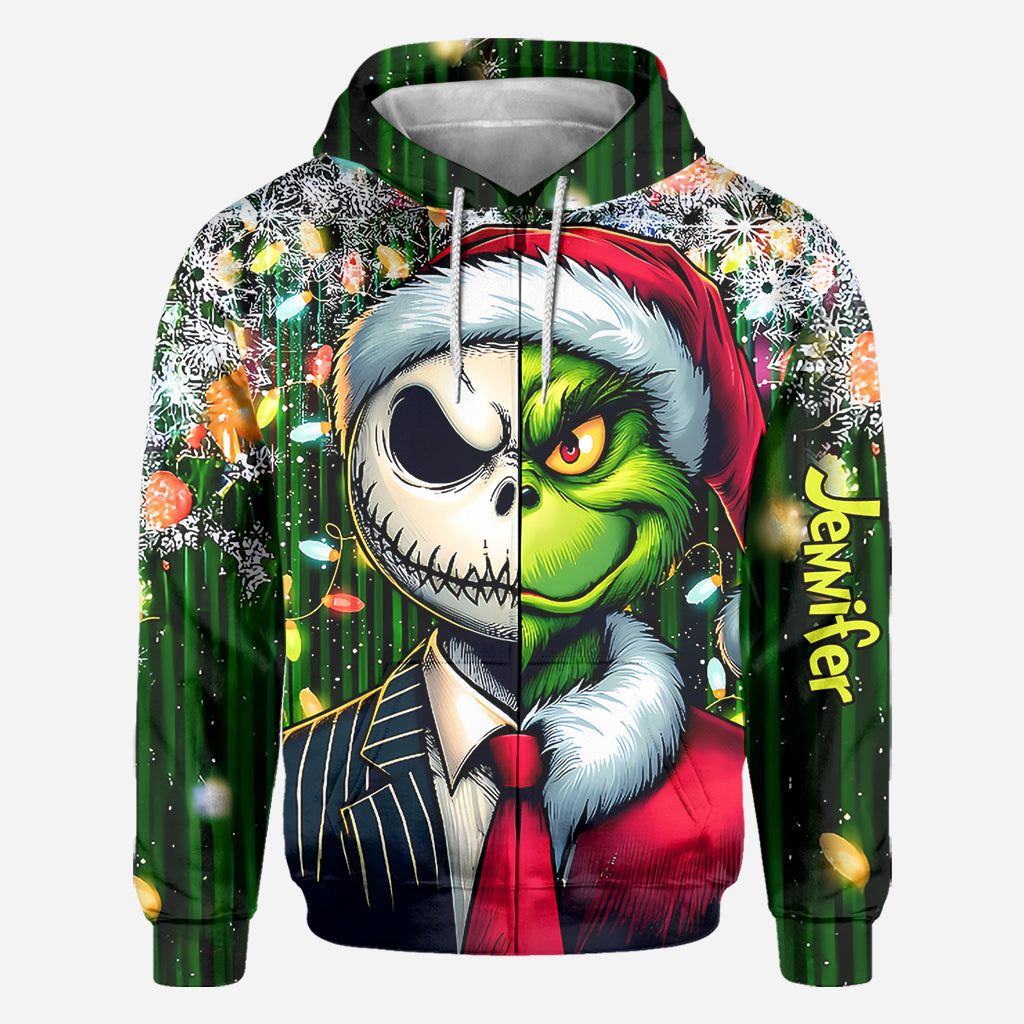 Personalized Grinch All-Over Shirt Custom Gift for Christmas