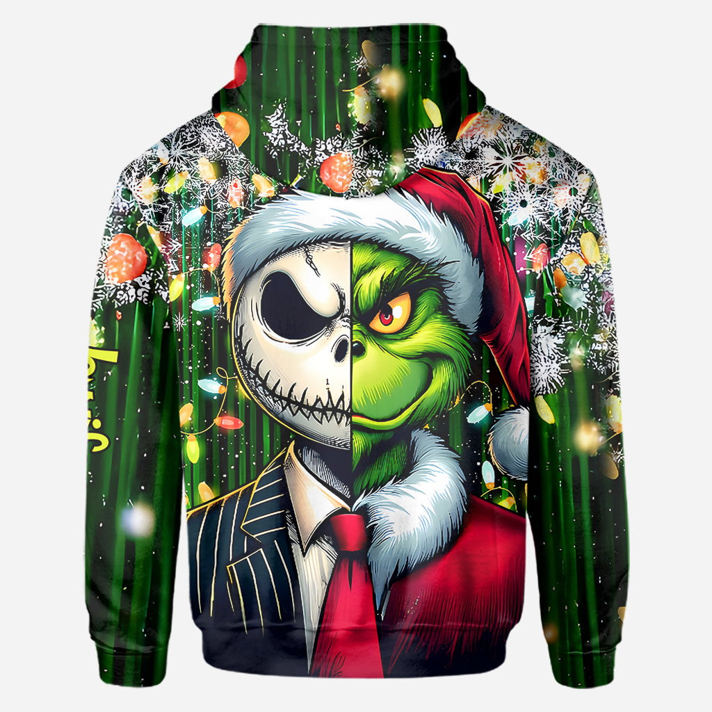 Personalized Grinch All-Over Shirt Custom Gift for Christmas