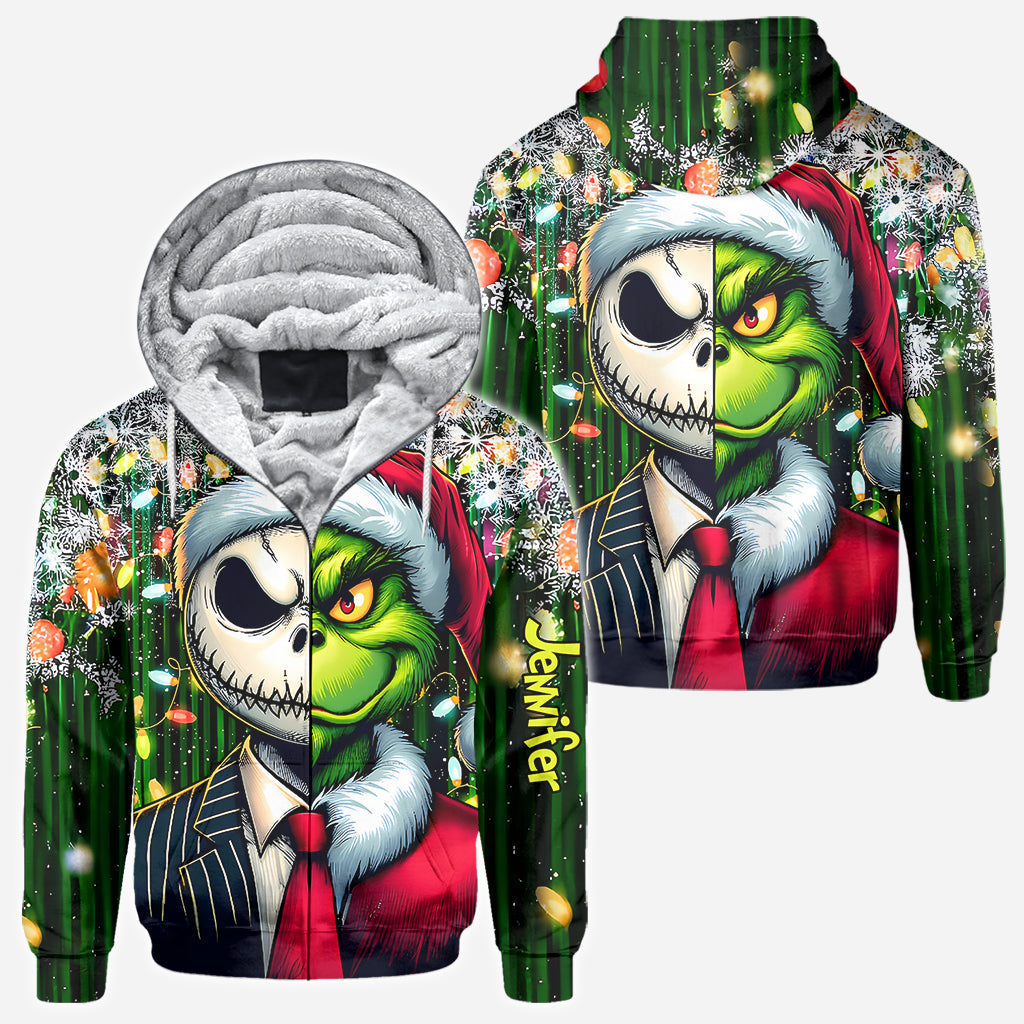 Personalized Grinch All-Over Shirt Custom Gift for Christmas