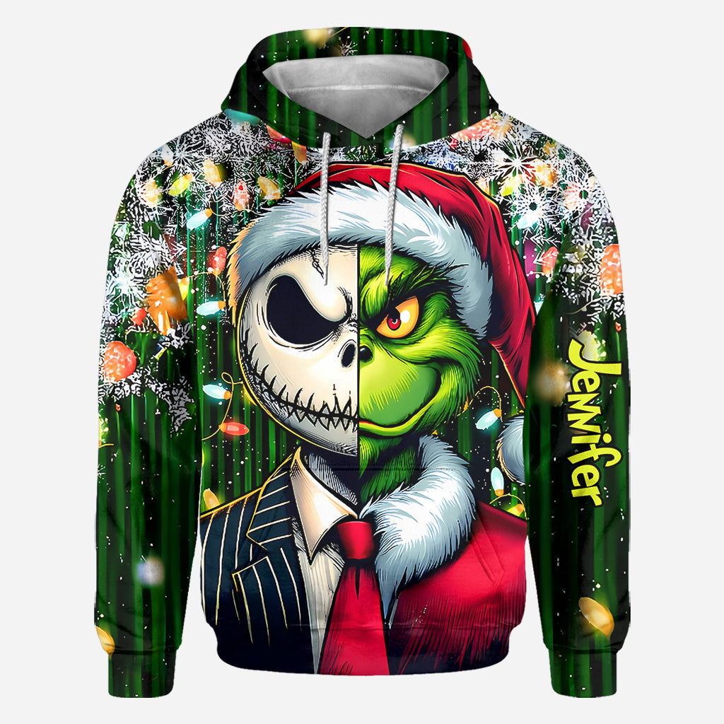 Personalized Grinch All-Over Shirt Custom Gift for Christmas