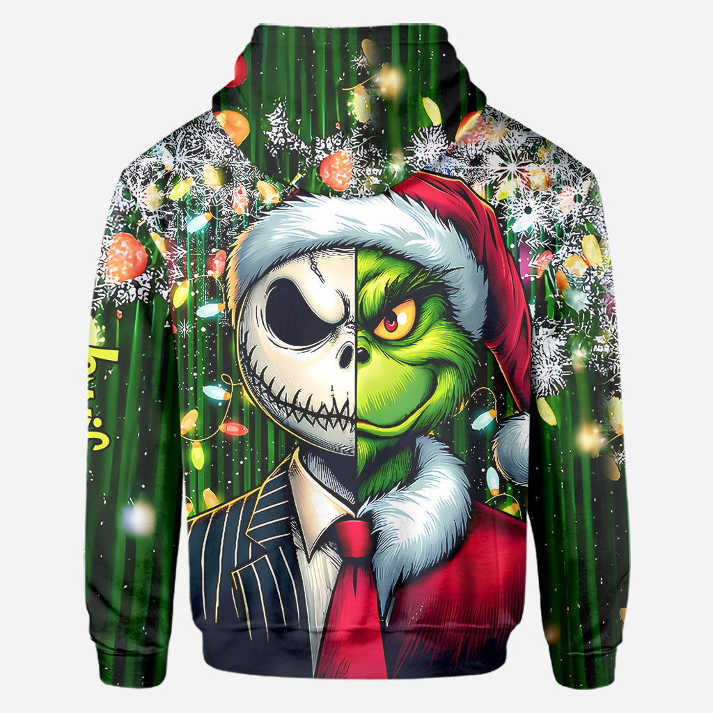 Personalized Grinch All-Over Shirt Custom Gift for Christmas