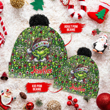 Load image into Gallery viewer, Personalized Grinch Beanie Hat Custom Name Christmas Gift
