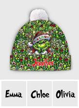 Load image into Gallery viewer, Personalized Grinch Beanie Hat Custom Name Christmas Gift
