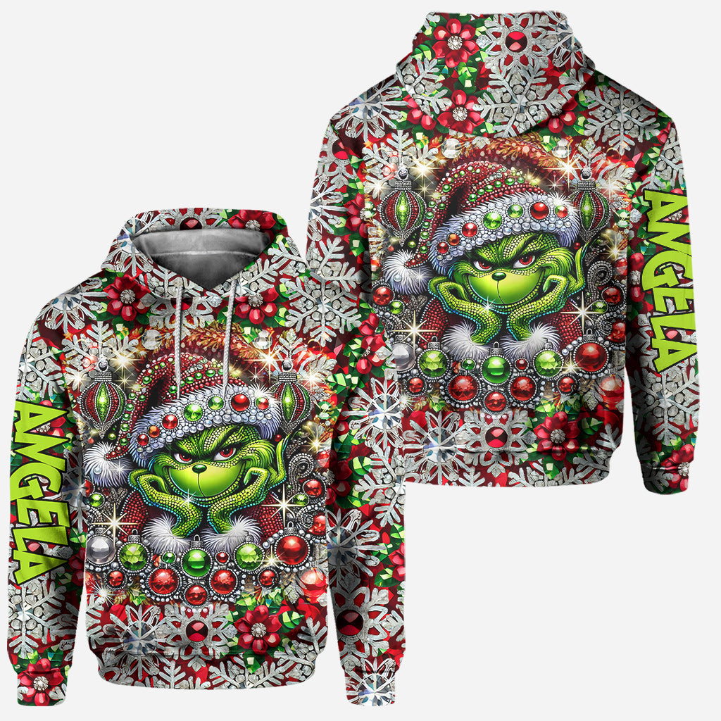 Personalized Grinch Hoodie & Leggings Christmas Gift for Family