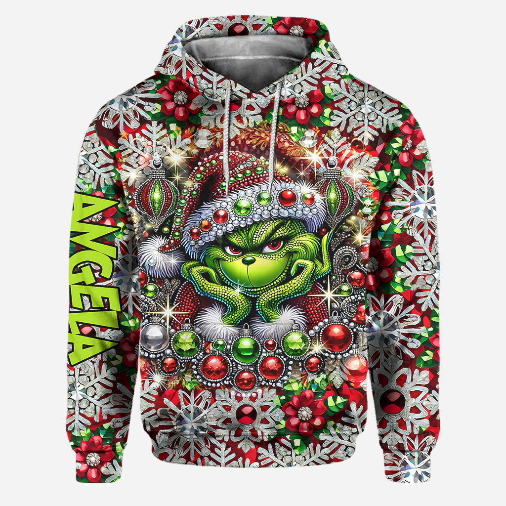 Personalized Grinch Hoodie & Leggings Christmas Gift for Family