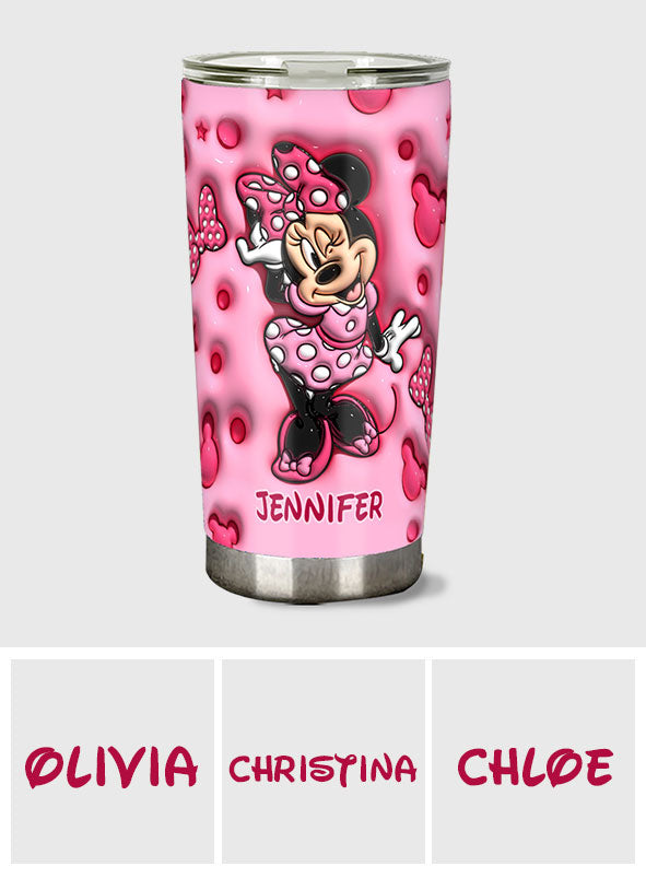 Personalized Cute Mouse Tumbler Custom Name Gift for Her
