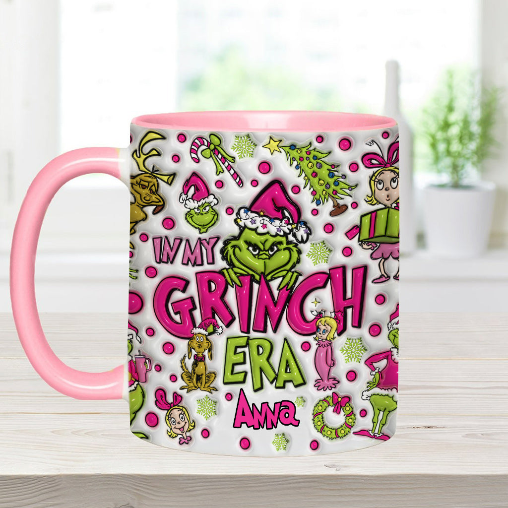 Personalized Grinch Accent Mug Custom Name Holiday Gift