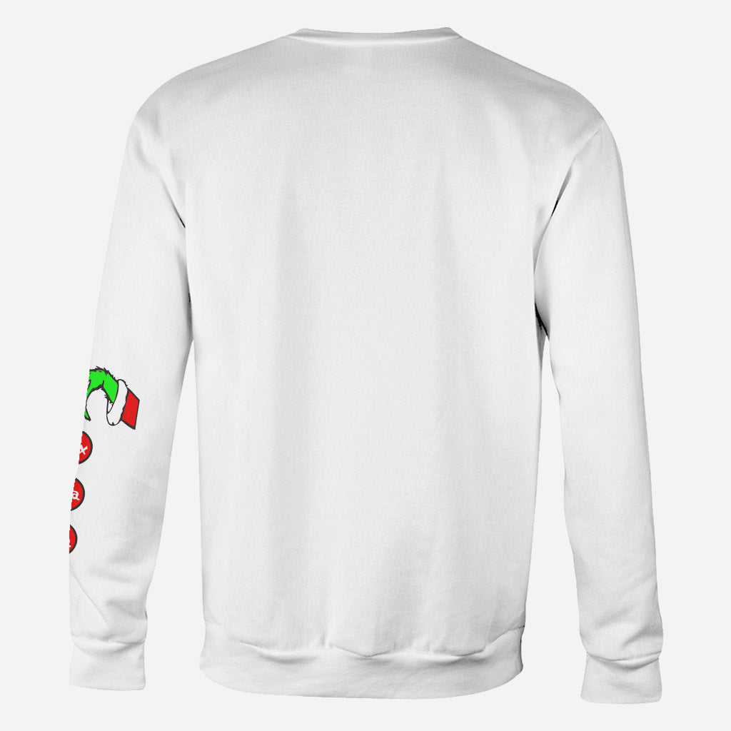 Personalized Christmas Hoodie for Mom with Grinch Design