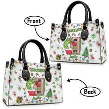 Load image into Gallery viewer, Personalized Grinch Mode Christmas Leather Handbag Gift for Her
