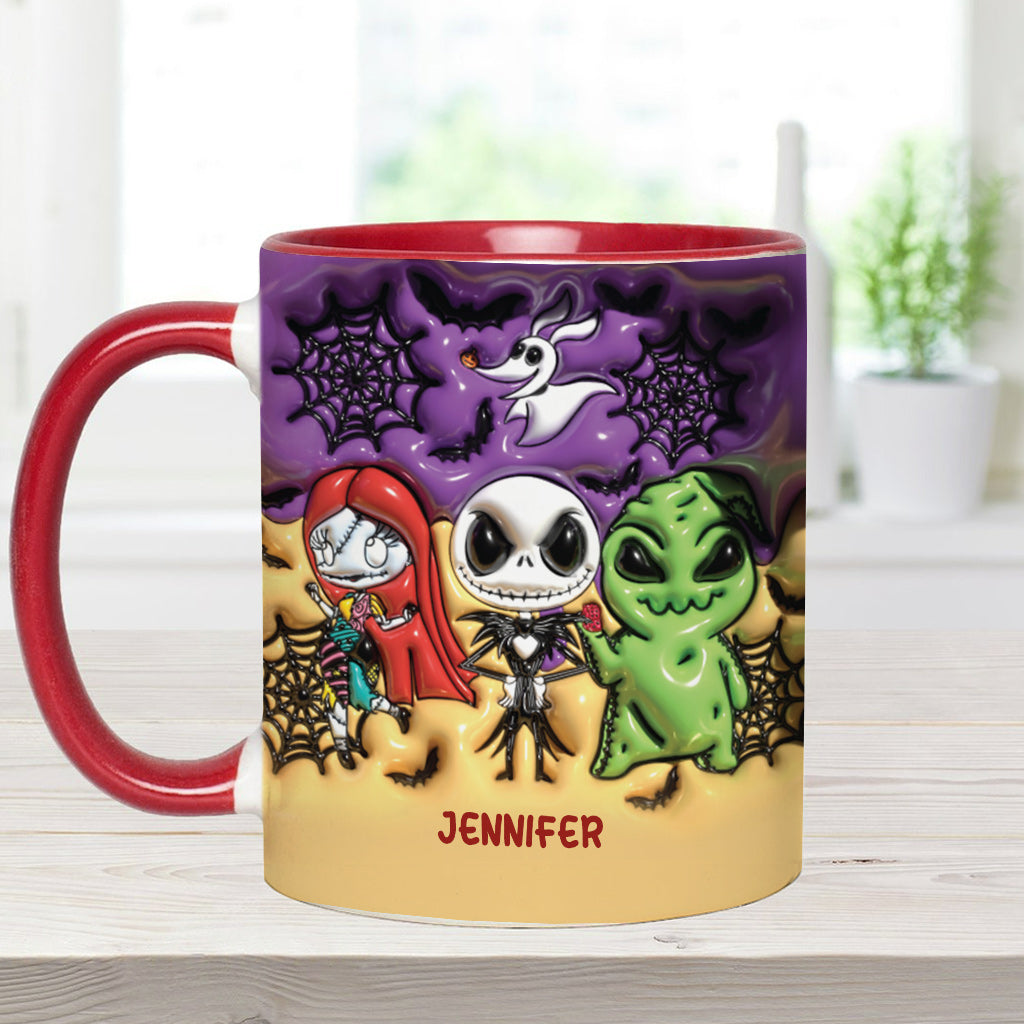 Personalized Nightmare Accent Mug Custom Name Gift for Halloween