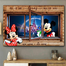 Load image into Gallery viewer, Personalized All of Me Mouse Poster Custom Names Gift for Couples
