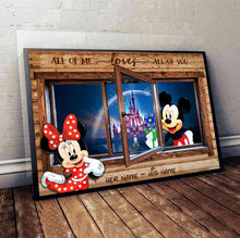 Load image into Gallery viewer, Personalized All of Me Mouse Poster Custom Names Gift for Couples
