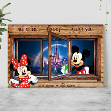 Load image into Gallery viewer, Personalized All of Me Mouse Poster Custom Names Gift for Couples
