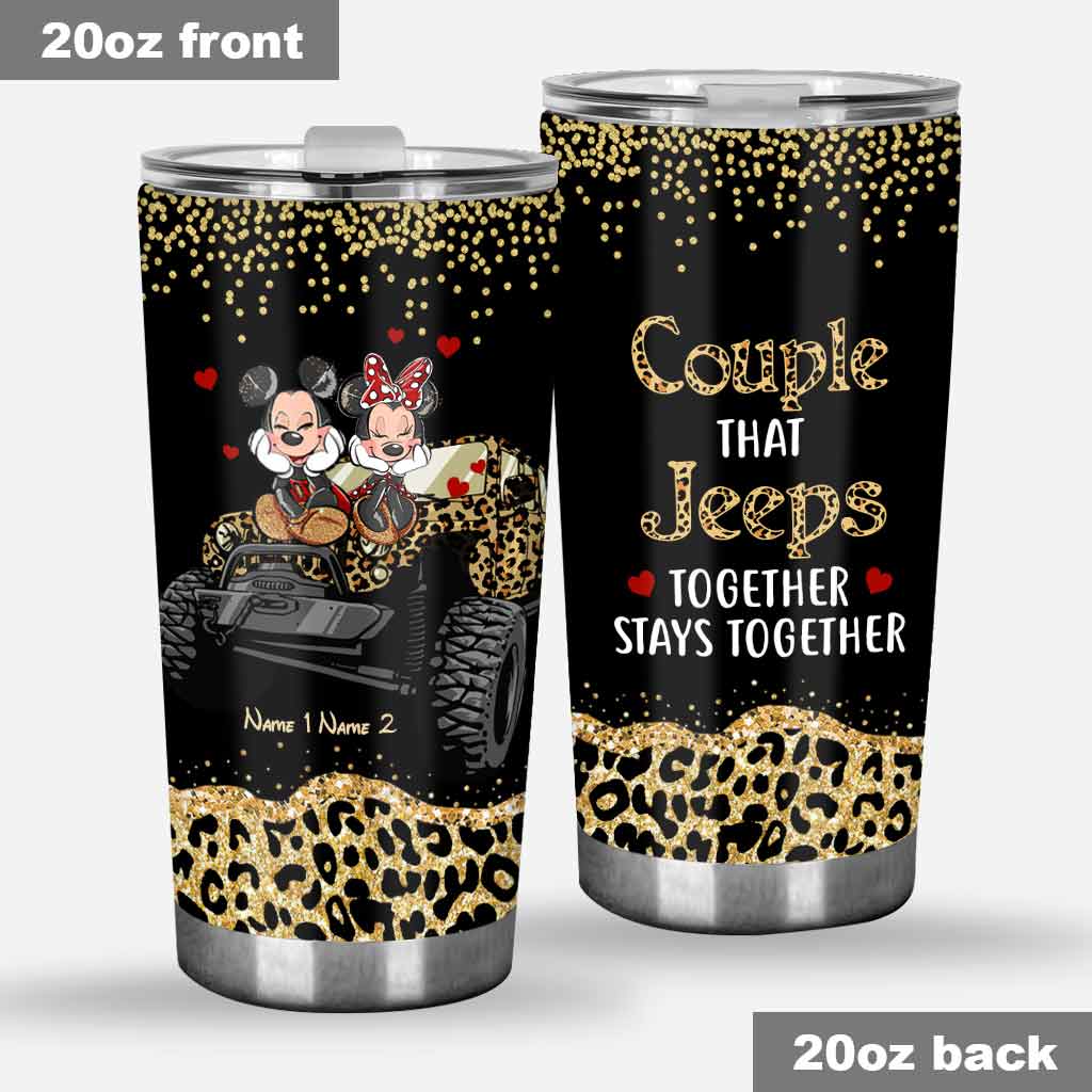 Personalized Couple Tumbler with 3D Print Custom Names Gift