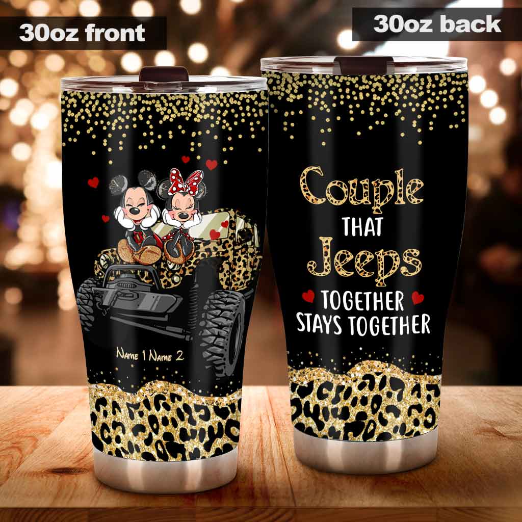 Personalized Couple Tumbler with 3D Print Custom Names Gift