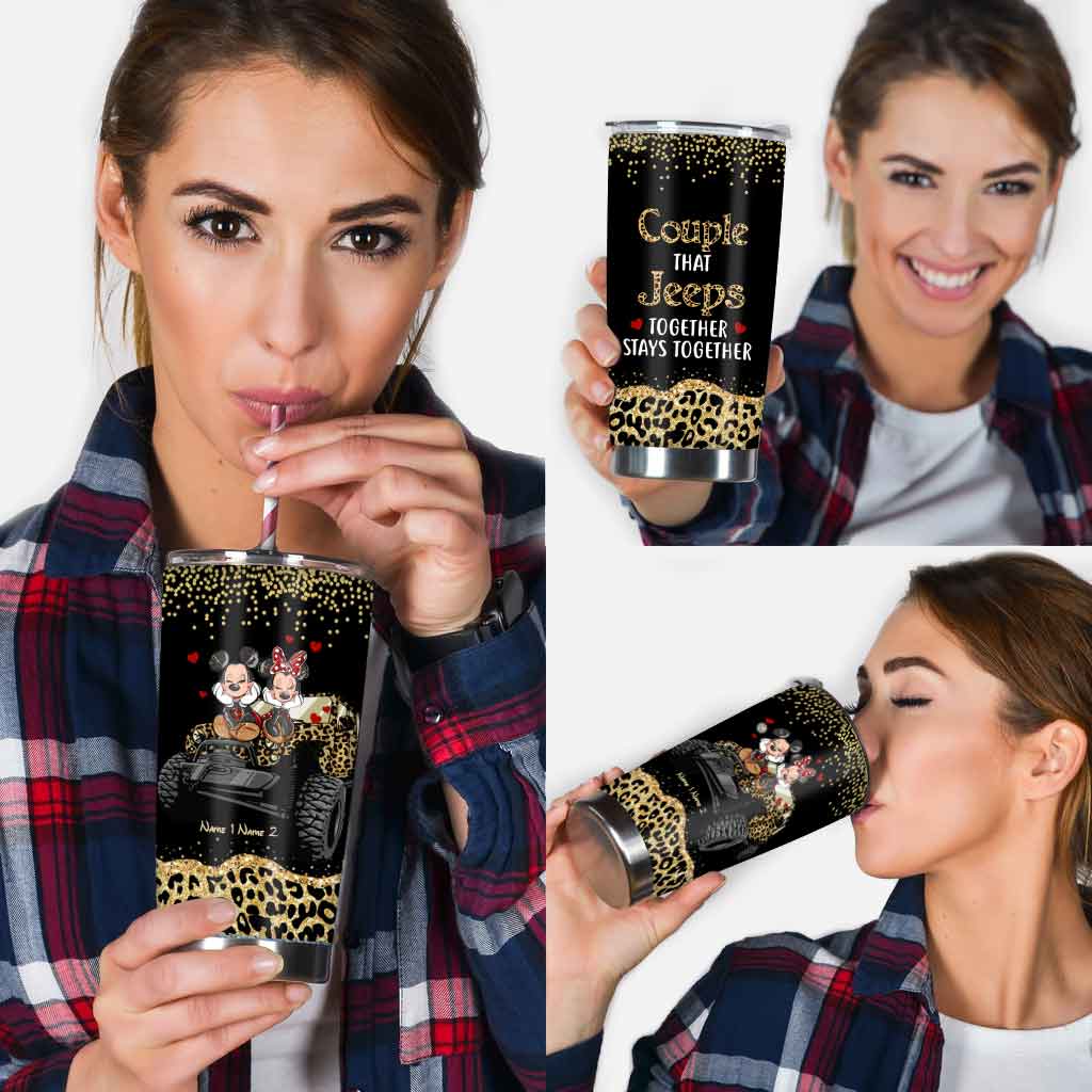 Personalized Couple Tumbler with 3D Print Custom Names Gift