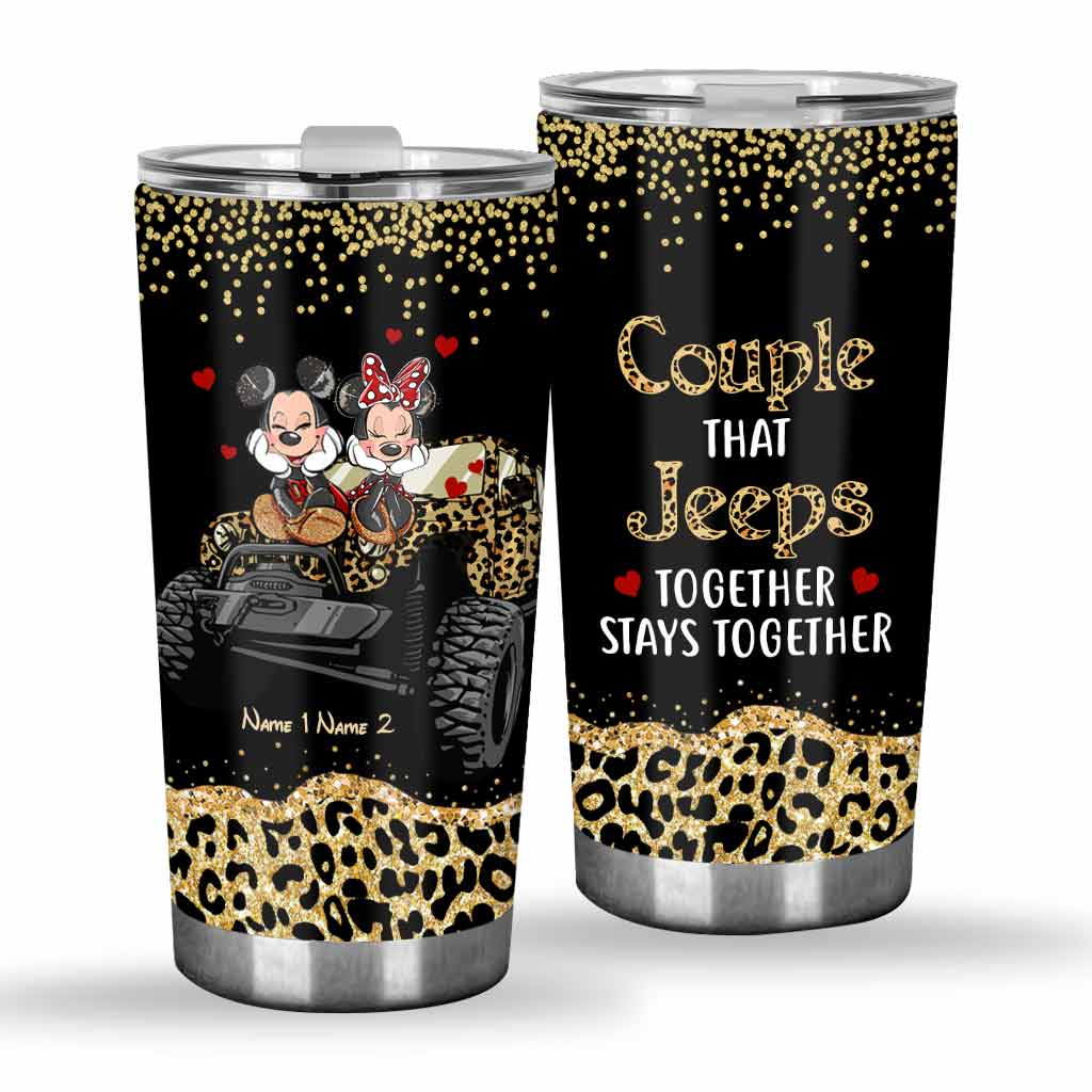 Personalized Couple Tumbler with 3D Print Custom Names Gift