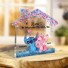 Load image into Gallery viewer, Personalized Couple Acrylic Plaque Gift Home Is Wherever I'm With You
