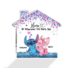 Load image into Gallery viewer, Personalized Couple Acrylic Plaque Gift Home Is Wherever I'm With You
