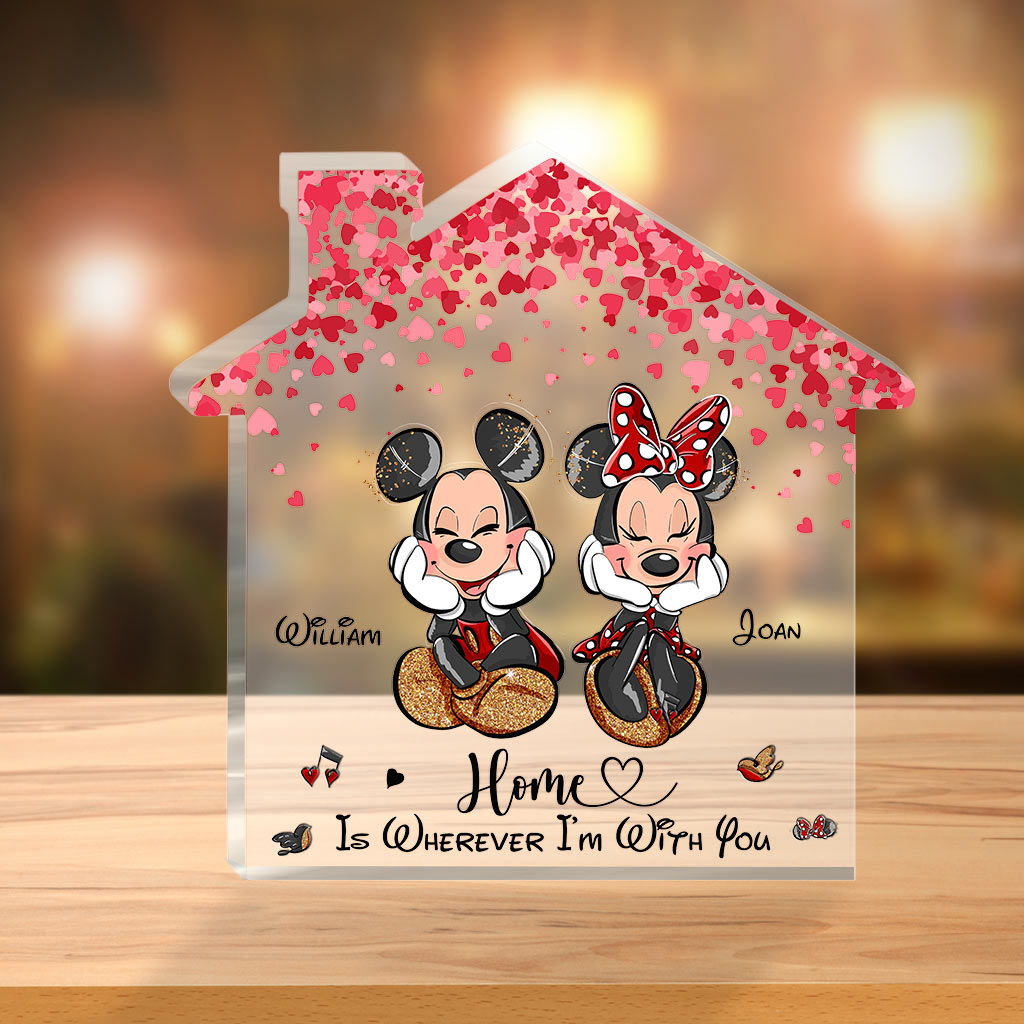 Personalized Home Is Wherever I'm With You Acrylic Plaque Gift for Couple