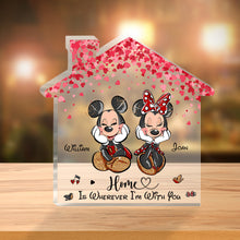 Load image into Gallery viewer, Personalized Home Is Wherever I'm With You Acrylic Plaque Gift for Couple

