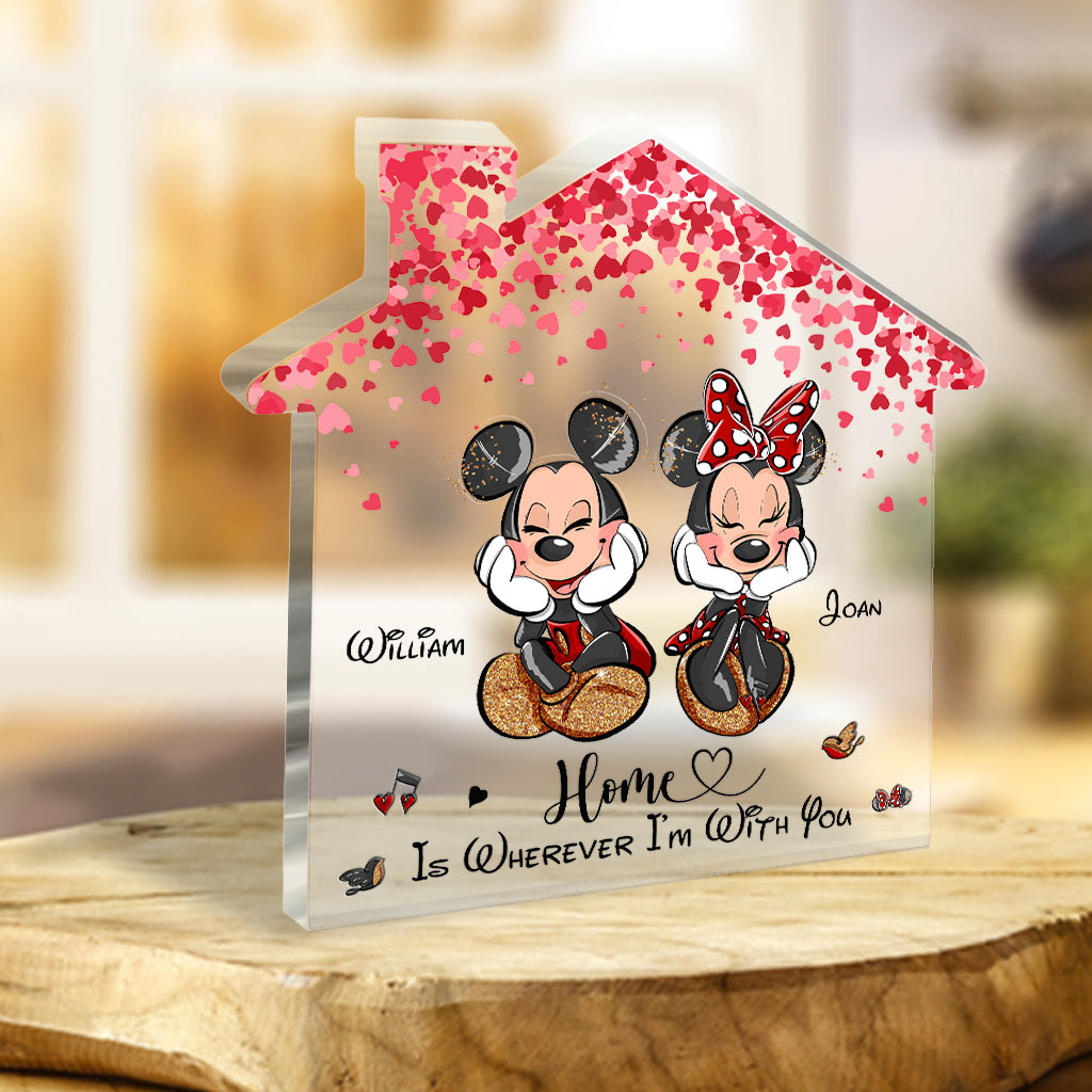Personalized Home Is Wherever I'm With You Acrylic Plaque Gift for Couple