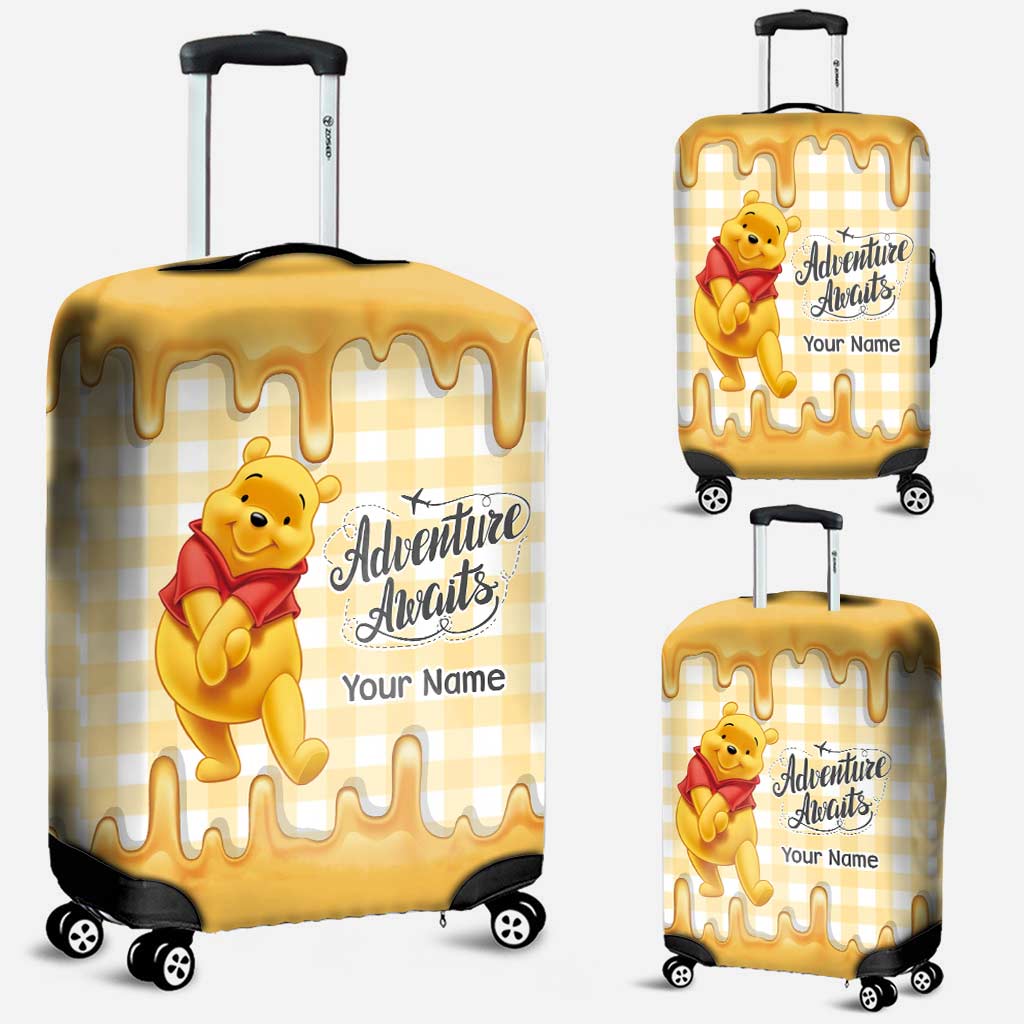 Personalized Winnie the Pooh Luggage Cover Custom Name Travel Gift