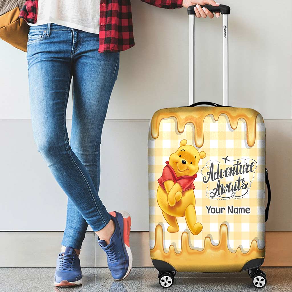 Personalized Winnie the Pooh Luggage Cover Custom Name Travel Gift