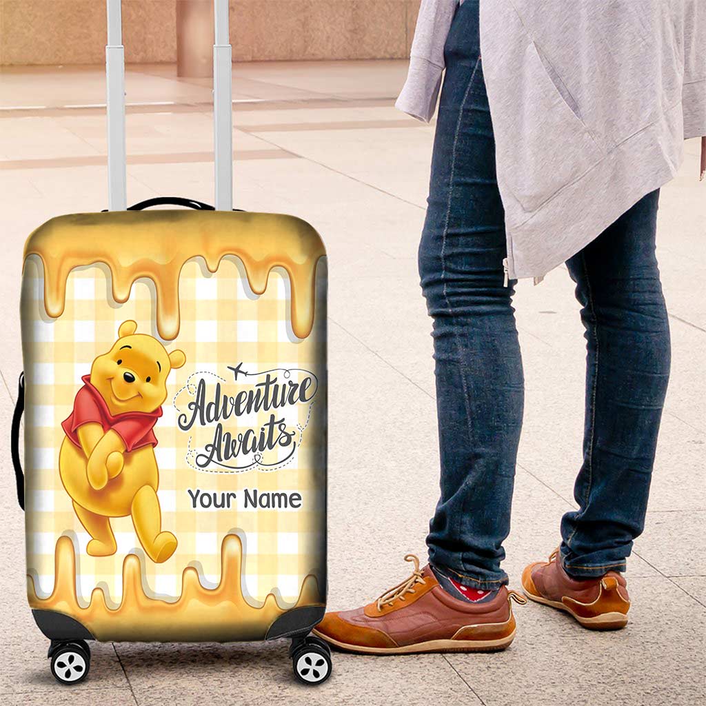 Personalized Winnie the Pooh Luggage Cover Custom Name Travel Gift
