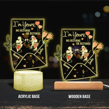 Load image into Gallery viewer, Personalized Couple Mouse Shaped Light Plaque Base with Custom Names Gift
