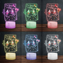 Load image into Gallery viewer, Personalized Couple Mouse Shaped Light Plaque Base with Custom Names Gift
