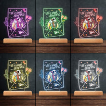 Load image into Gallery viewer, Personalized Nightmare Themed Couple Plaque Light Base Gift
