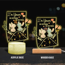 Load image into Gallery viewer, Personalized Ohana Shaped LED Plaque Light Base for Couples
