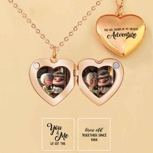 Load image into Gallery viewer, Personalized Heart Locket Pendant Necklace Custom Photo Gift for Mom
