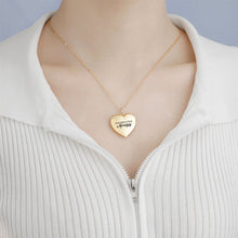 Load image into Gallery viewer, Personalized Heart Locket Pendant Necklace Custom Photo Gift for Mom
