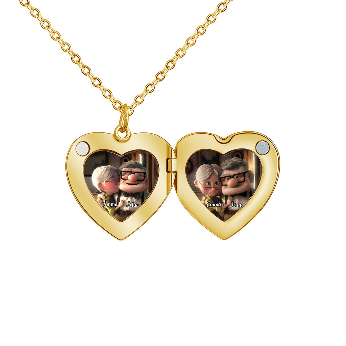 Personalized Heart Locket Pendant Necklace Custom Photo Gift for Mom