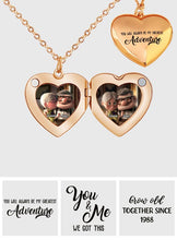 Load image into Gallery viewer, Personalized Heart Locket Pendant Necklace Custom Photo Gift for Mom
