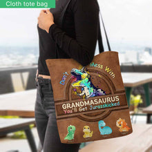 Load image into Gallery viewer, Personalized Grandmasaurus Tote Bag Custom Name Gift for Mom
