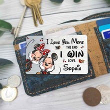 Load image into Gallery viewer, Personalized Metal Wallet Insert Card Custom Message Gift for Partner
