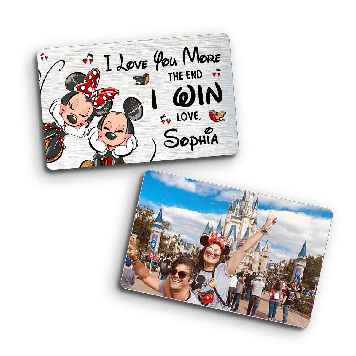 Personalized Metal Wallet Insert Card Custom Message Gift for Partner