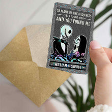 Load image into Gallery viewer, Personalized Metal Wallet Insert Card Custom Name Gift for Couples
