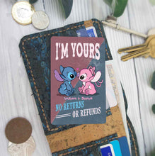 Load image into Gallery viewer, Personalized Metal Ohana Wallet Insert Card with Custom Message Gift for Couples
