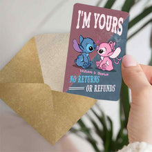 Load image into Gallery viewer, Personalized Metal Ohana Wallet Insert Card with Custom Message Gift for Couples
