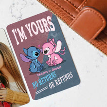 Load image into Gallery viewer, Personalized Metal Ohana Wallet Insert Card with Custom Message Gift for Couples
